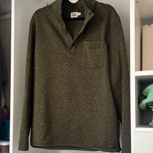 Forest Green Men's Zip-Up Sweater